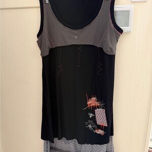 La Modest a Vous Stylish Black and Gray Women's Dress